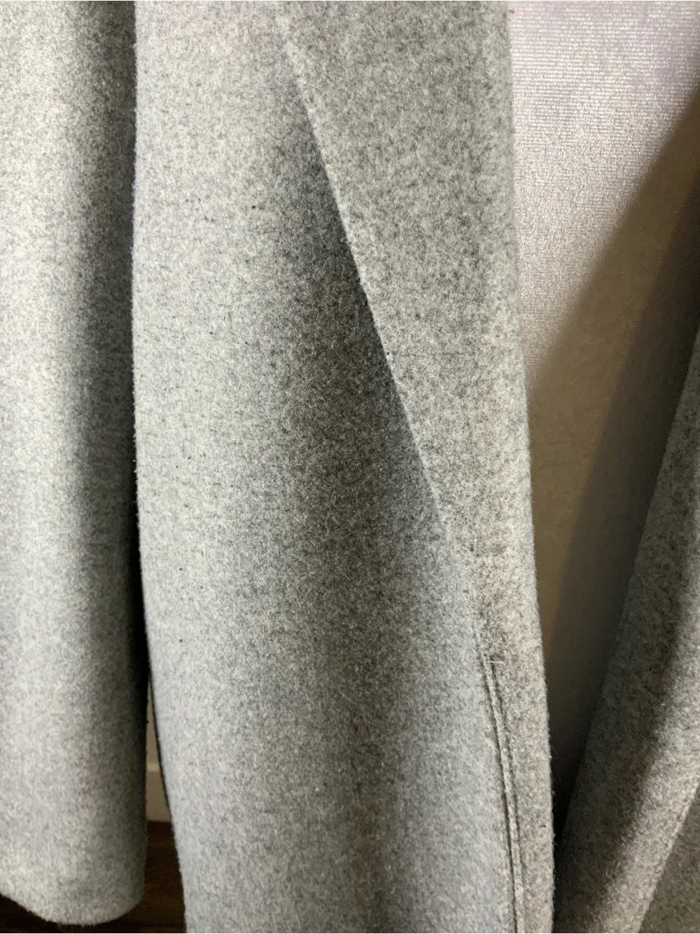 Zara Light Gray Open-Front Trench Coat